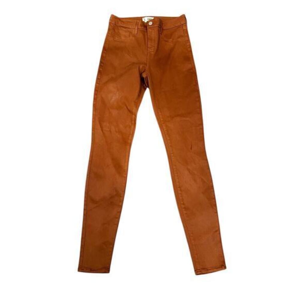 L’AGENCE Woman’s Marguerite Camel Tan Vegan Leather Skinny NWT Size 26